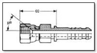 JIC 37 Swivel Female Stem