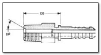 NPTF Solid Male Stem